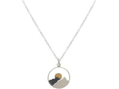 Collier "Alpiner Sonnenaufgang" 925 Silber/teilvergoldet