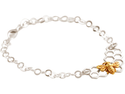 Armband "Biene" 925 Silber/teilvergoldet