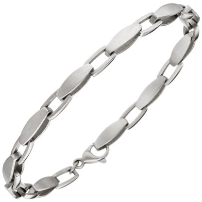 Armband 950 Platin/teilmatt 19,5 cm oval