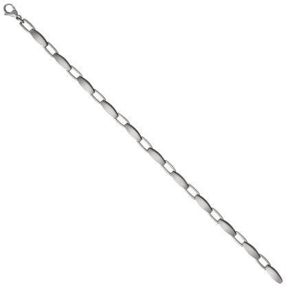 Armband 950 Platin/teilmatt 19,5 cm oval