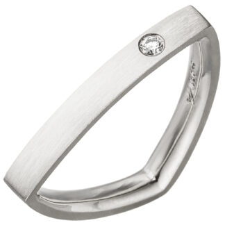 Ring "Dreieck" 950 Platin mit Brillant