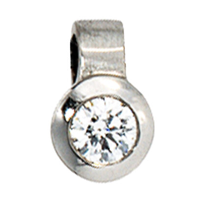 Anhänger rund 950 Platin mit Brillant 0,12 ct.