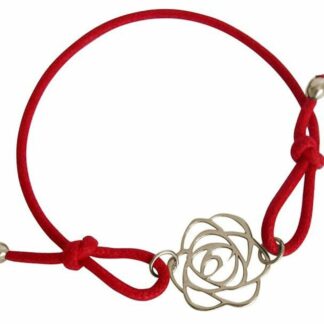 Armband rot "Rose" 925 Silber