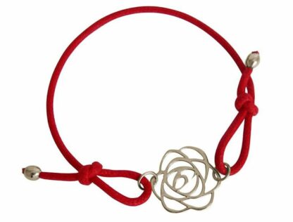 Armband rot "Rose" 925 Silber