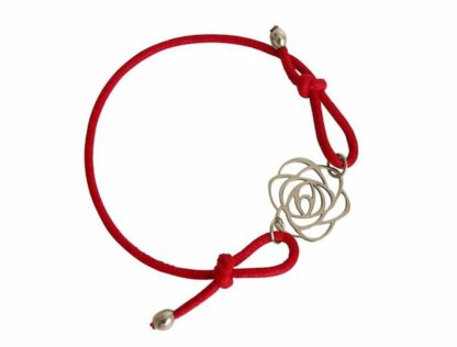 Armband rot "Rose" 925 Silber