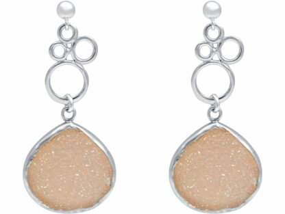 Ohrstecker "Bubbles" 925 Silber mit DRUZY rosa