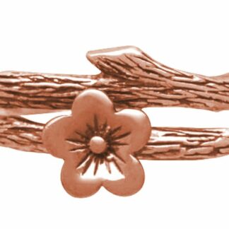 Ring "Kirschblüte" mit Zweig 925 Silber/rosévergoldet
