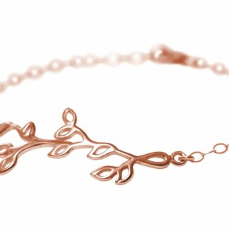 Armband "Lotuszweig" 925 Silber/rosévergoldet