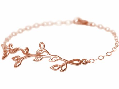 Armband "Lotuszweig" 925 Silber/rosévergoldet