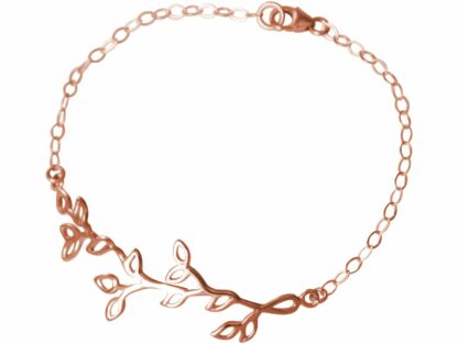 Armband "Lotuszweig" 925 Silber/rosévergoldet