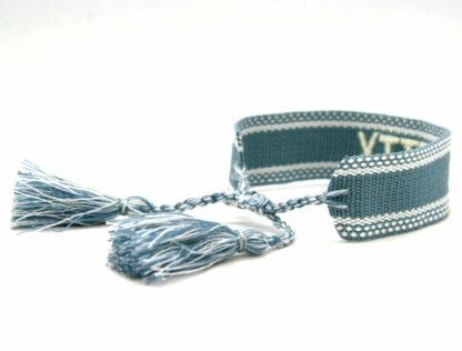 Armband “Pretty” Baumwolle grau/blau