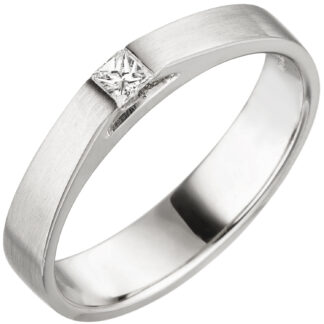 Ring 950 Platin mit Diamant Princess-Schliff 0,07 ct.