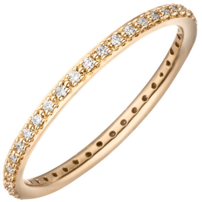 Ring 585 Gelbgold mit 37 Brillanten 0,18 ct.