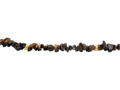 Collier vergoldet mit Tigerauge und vergoldeten Plättchen