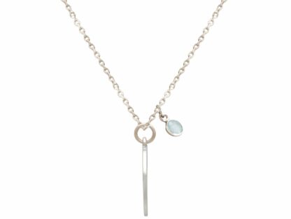 Collier "Komet" 925 Silber mit Chalcedon