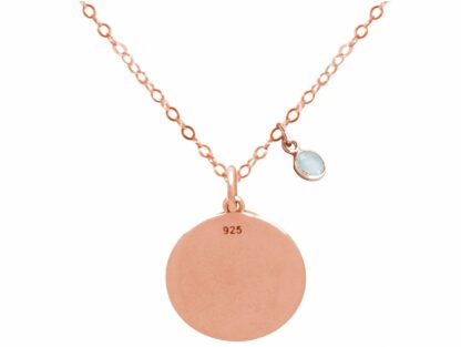 Collier "Komet" 925 Silber/rosévergoldet mit Chalcedon