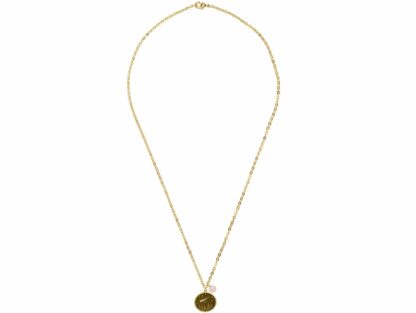 Collier "Komet" 925 Silber/vergoldet mit Rosenquarz