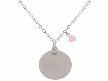 Collier "Komet" 925 Silber mit Rosenquarz