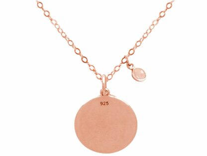 Collier "Komet" 925 Silber/rosévergoldet mit Rosenquarz