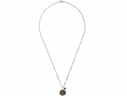 Collier "Komet" 925 Silber mit Saphir in blau