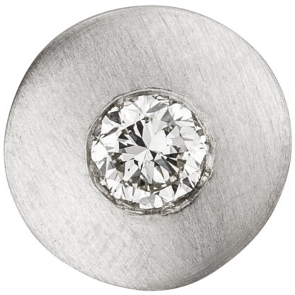 Anhänger rund aus 950 Platin matt mit Brillant 0,25ct.