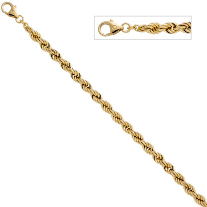 Kordelarmband 585 Gelbgold 19 cm