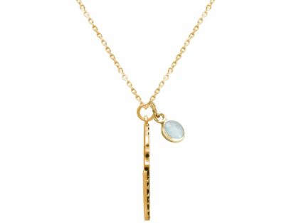 Collier "Schlummerrolle" 925 Silber/vergoldet mit Chalcedon