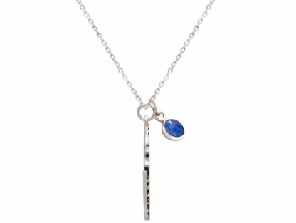 Collier "Schlummerrolle" 925 Silber mit Saphir in blau