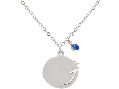 Collier "Schlummerrolle" 925 Silber mit Saphir in blau