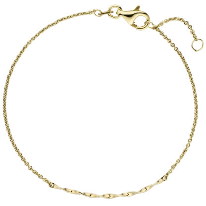 Armband Kurven-Design 585 Gelbgold 17,5 cm