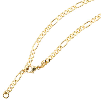 Fußkettchen 333 Gelbgold diamantiert mit Karabinerverschluss 25 cm