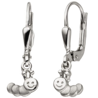 Kinder Boutons "Raupe" 925 Silber mattiert