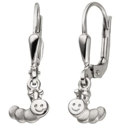 Kinder Boutons "Raupe" 925 Silber mattiert