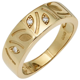 Damen Ring "Harmony" 585 Gelbgold 3 Brillanten 0,04ct.