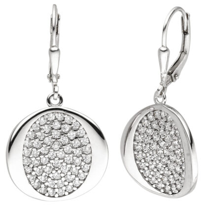 Boutons "Reflektor" aus 925 Sterling Silber mit 110 Zirkonia weiß