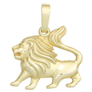 Anhänger Sternzeichen Figur "Löwe" 333 Gelbgold