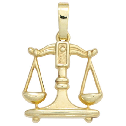 Anhänger Sternzeichen Figur "Waage" 333 Gelbgold