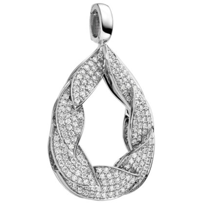 Anhänger Tropfen 585 Weißgold 175 Brillanten 0,65ct.