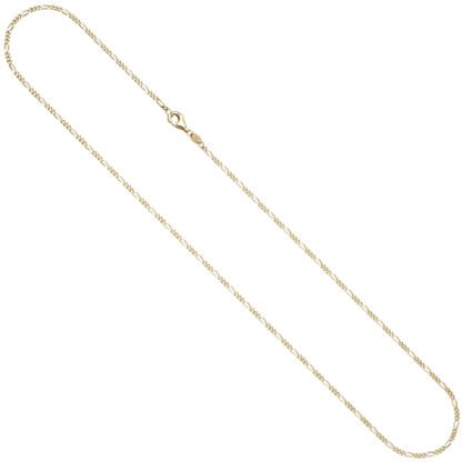 Figarokette 585 Gelbgold diamantiert 1,7 mm 50 cm