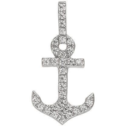 Anhänger "Anker" 925 Silber mit 32 Zirkonia