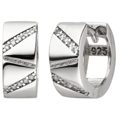 Creolen 925 Silber 20 Zirkonia