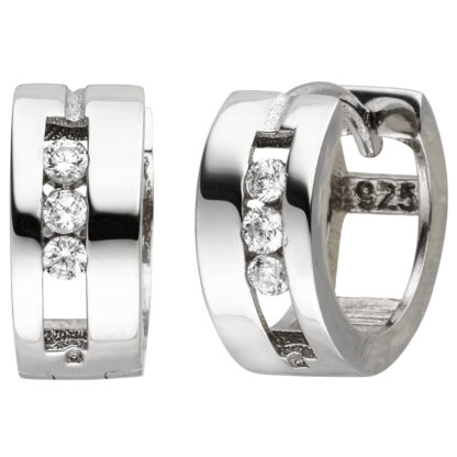 Creolen 925 Silber 6 Zirkonia