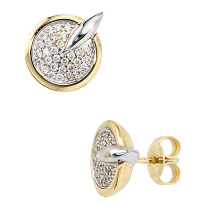 Ohrstecker 585 Gelb-/Weißgold bicolor 60 Brillanten