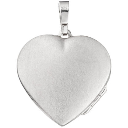 Medaillon Herz 925 Silber mit Perlmutt Einlage