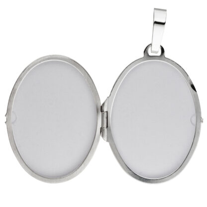 Medaillon "Pusteblume" oval für 2 Fotos 925 Silber matt